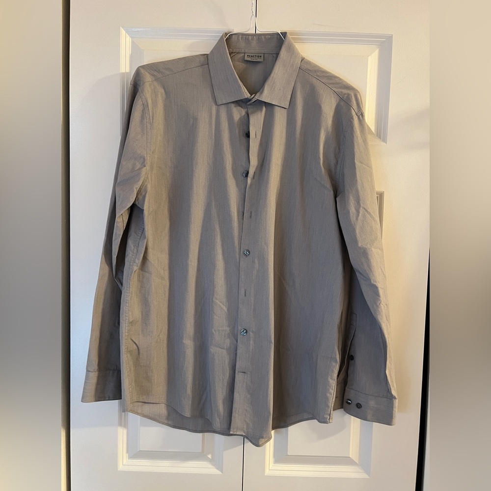 Gray Button-Up Shirt